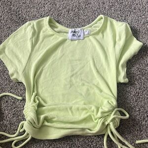 Green princess Polly shirt with bow ties